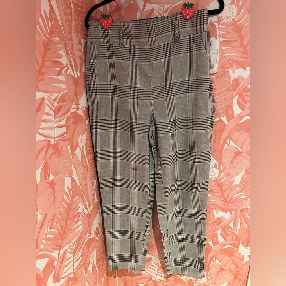 Gray Plaid Le Chateau High Waisted Trousers